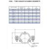 Steel & Obrien 8" Hex Hanger For Tubing w/Rubber Grommets - 304SS 24RG-8-304